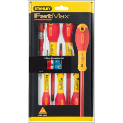 Stanley FatMax Parallel Pozi VDE Screwdriver Set 6 Piece