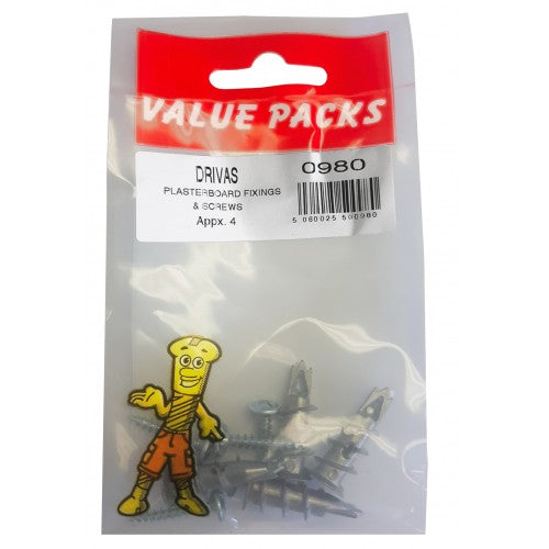 Fast Pak ALLOY DRIVA PLASTERBOARD FIXINGS