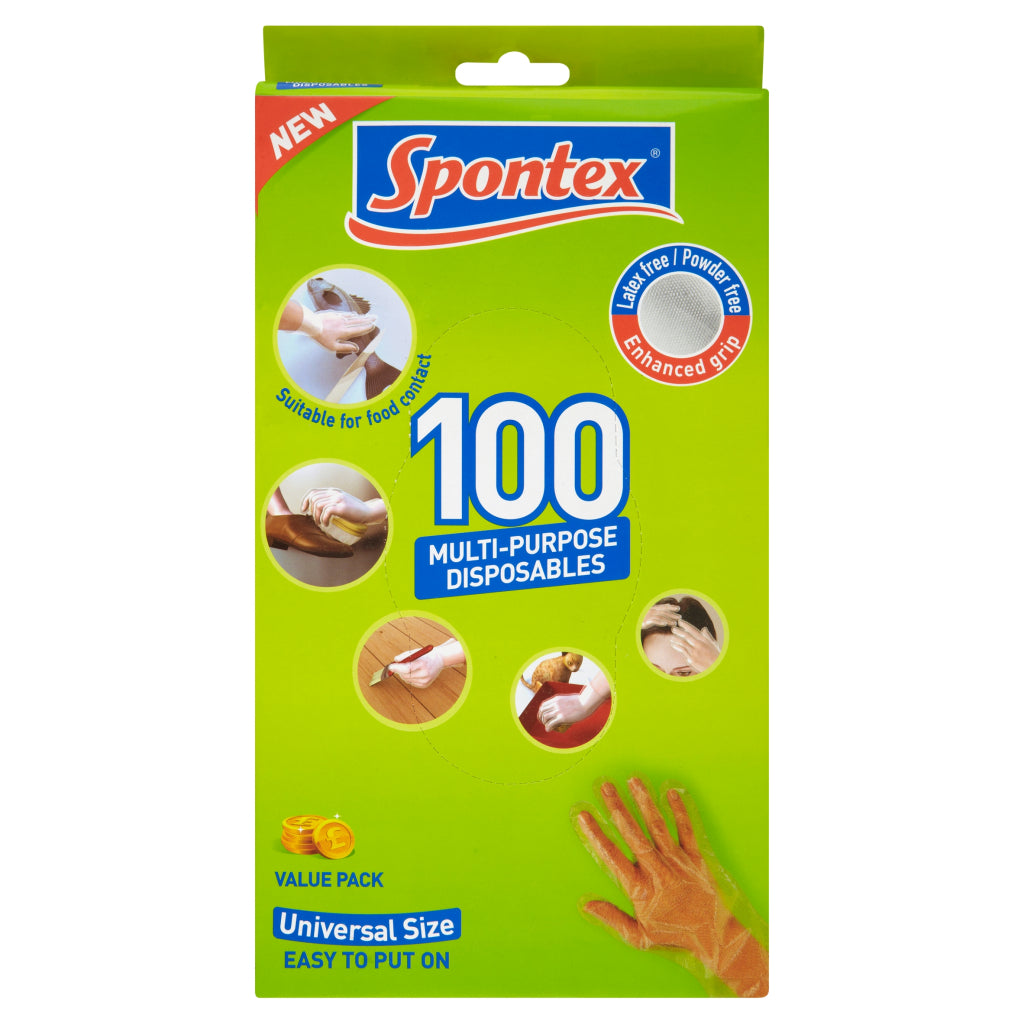 Spontex Multipurpose Disposable Gloves Pack 100