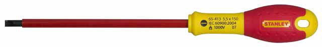 Stanley FatMax Screwdriver Insulated Parallel Packaged 4mm x 100mm