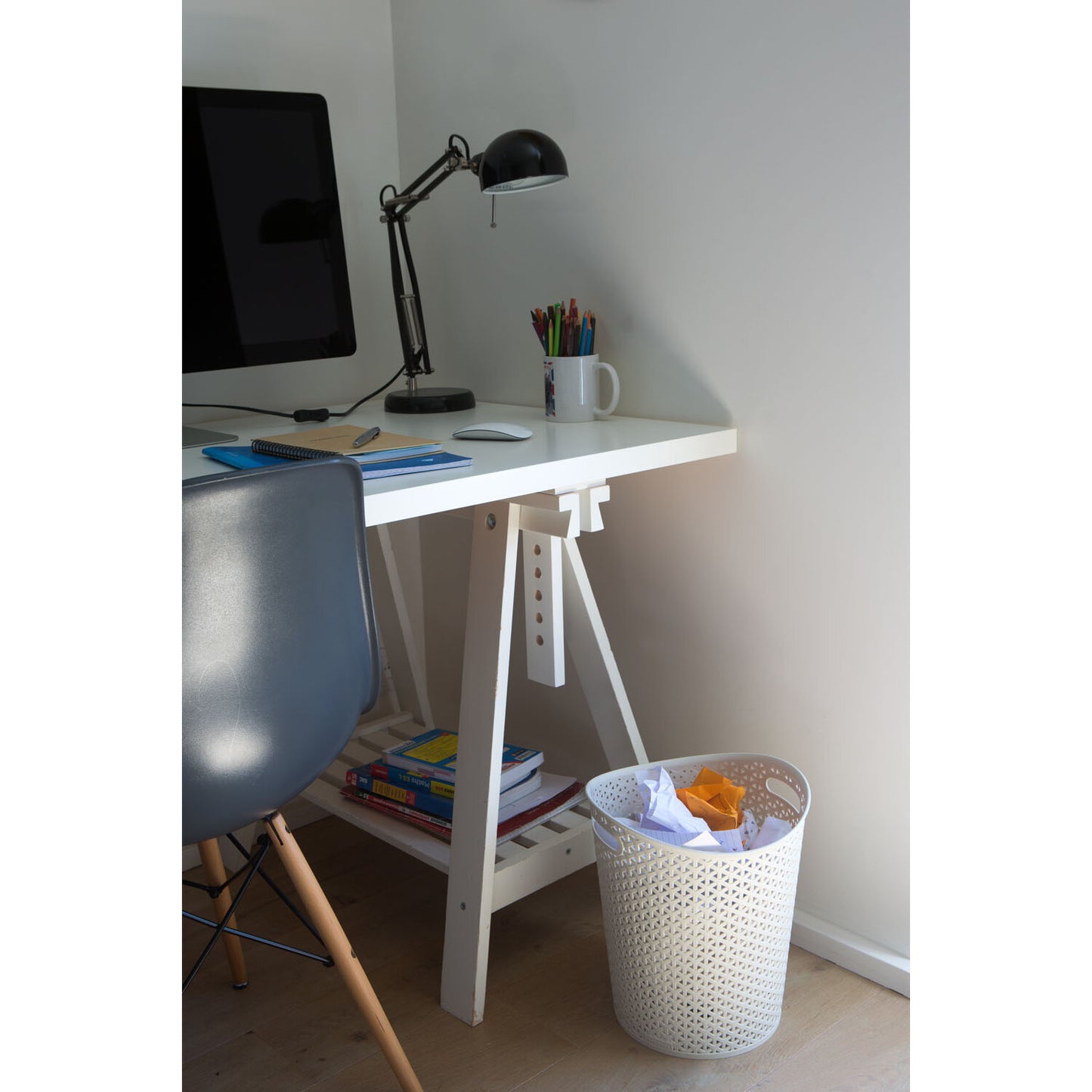 Papelera Curver My Style Vintage Blanco