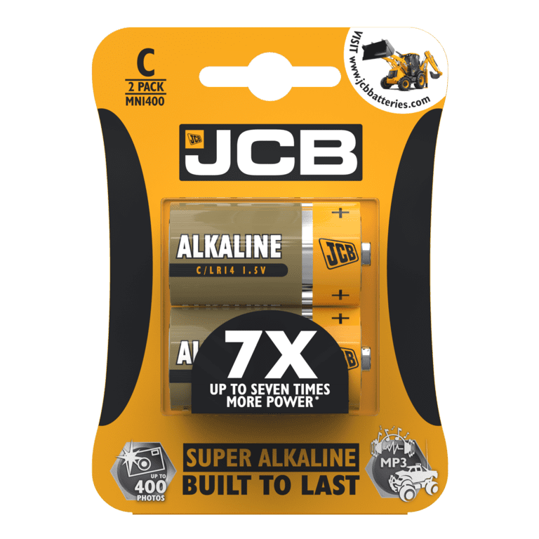 JCB Super Alkaline C Cell Batteries