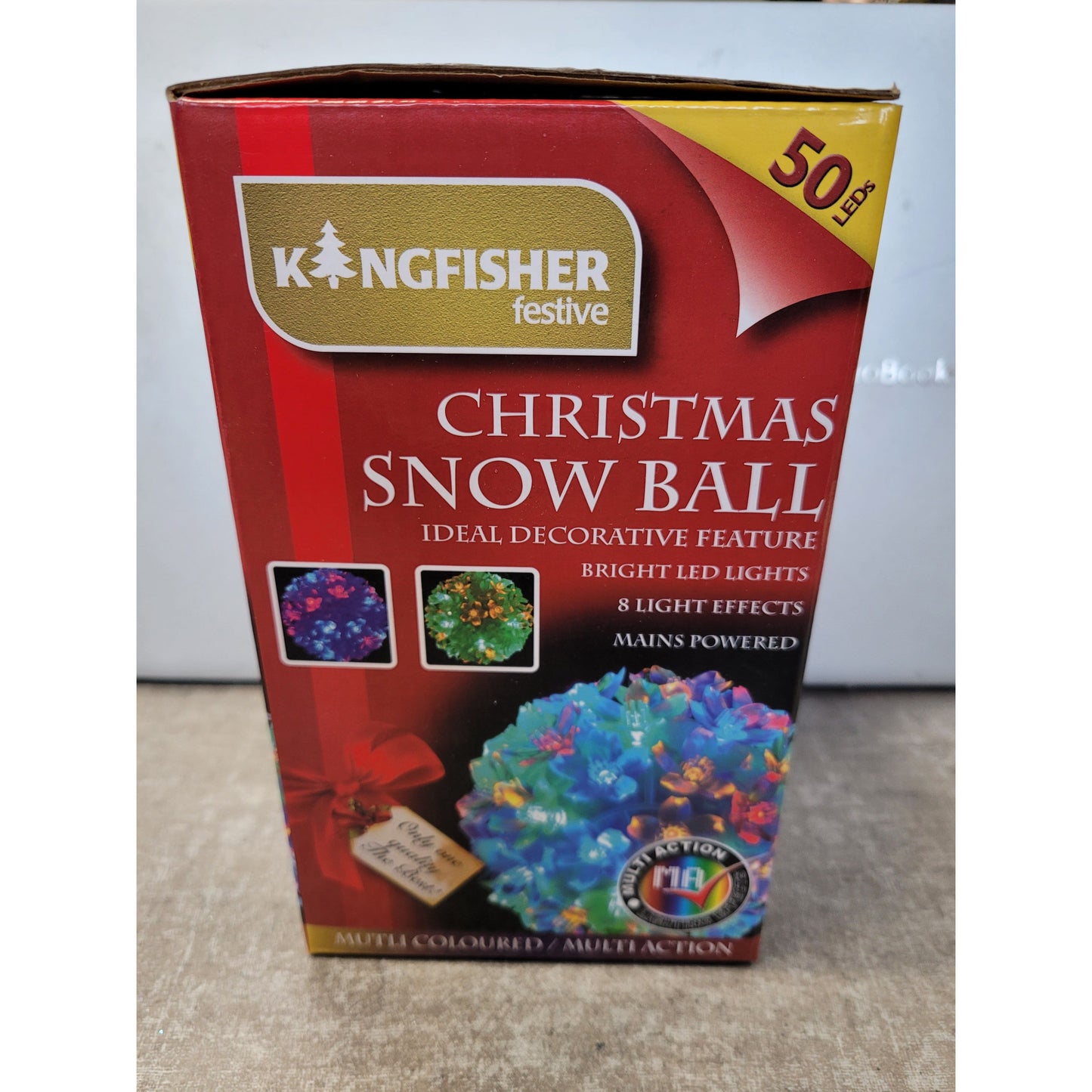 Kingfisher light up Christmas snow ball