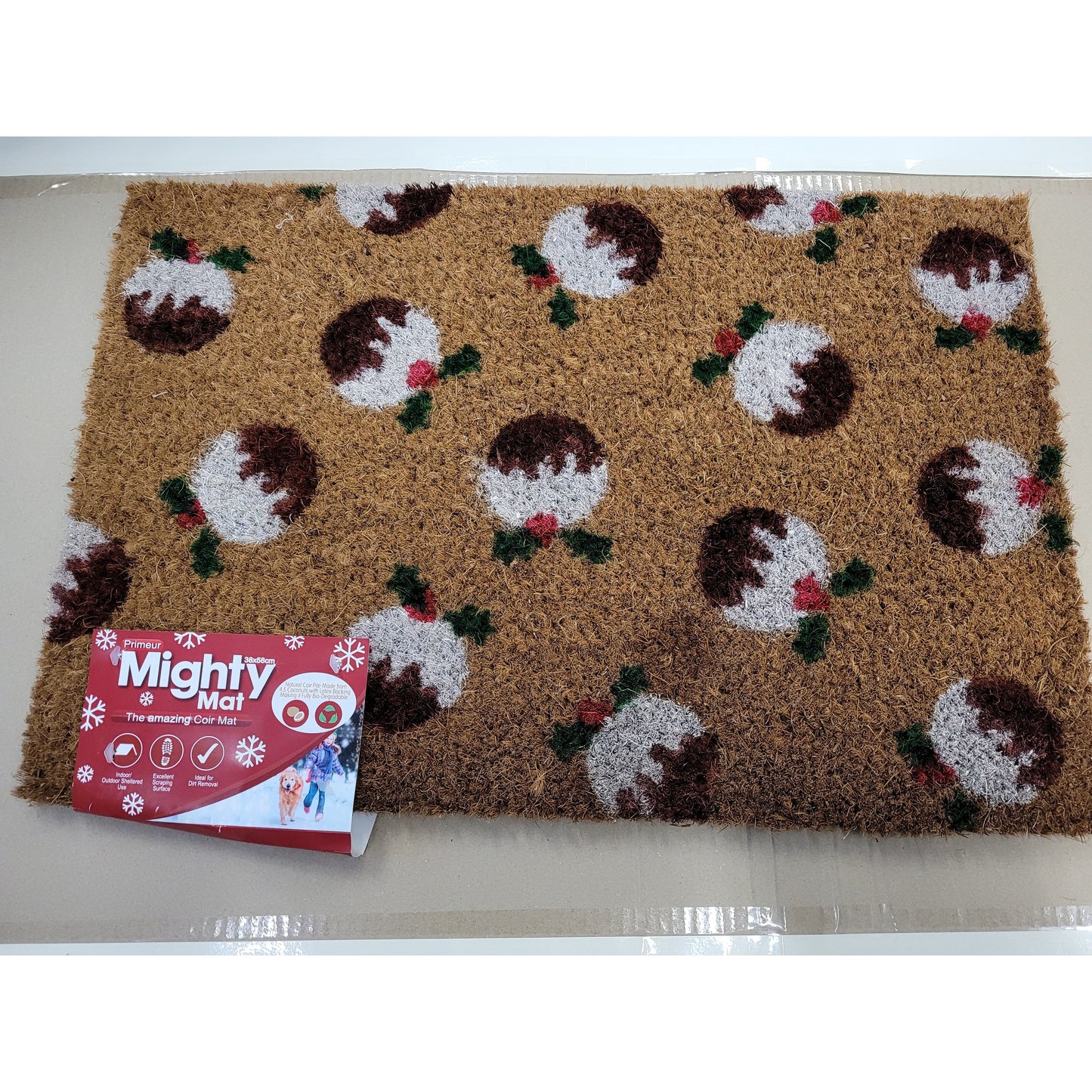Christmas Pudding Coir Mat