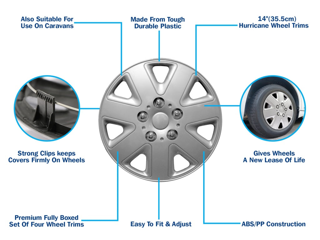 Streetwize Hurricane Wheel Covers x 4