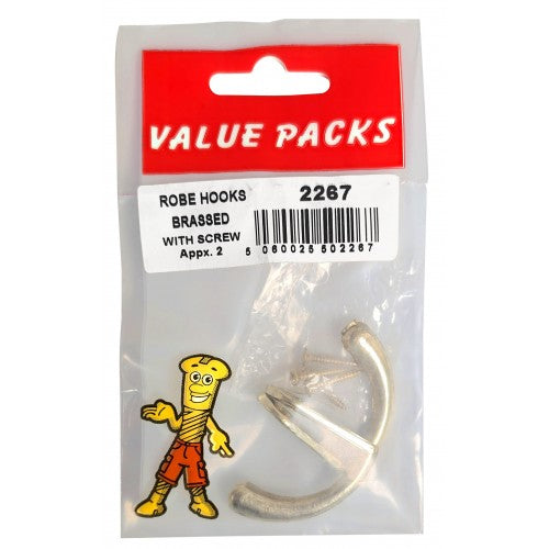 Fast Pak BRASSED ROBE HOOKS