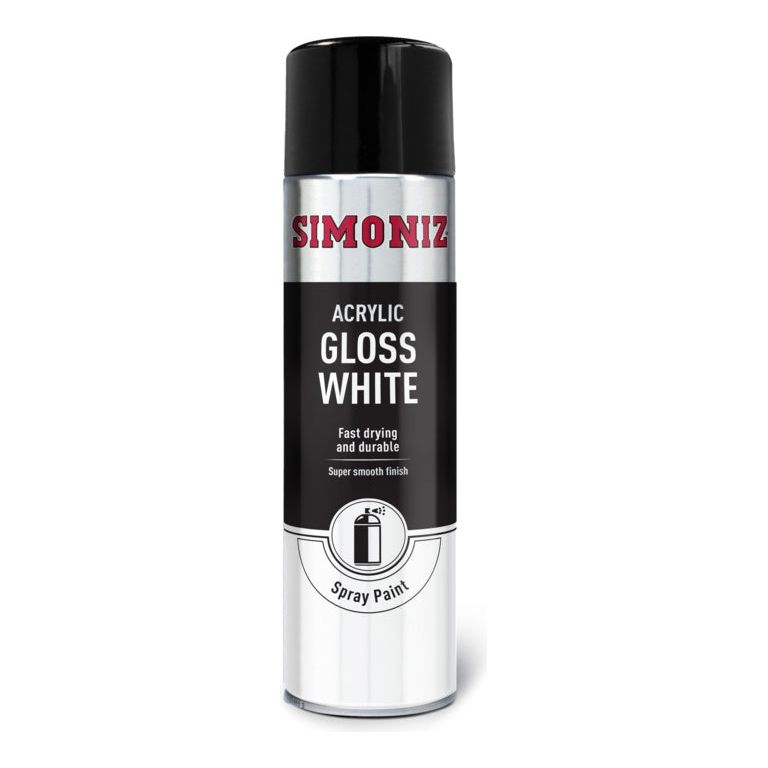 Simoniz Spray Paint - Gloss White (Aerosol) 500ml