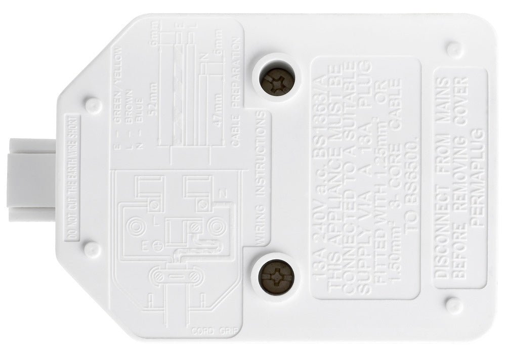 Masterplug Rubber Extension Socket White