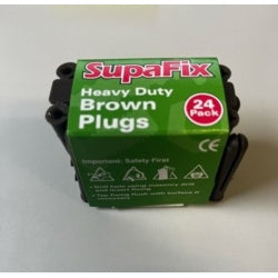 SupaFix Heavy Duty Plugs Brown Pack 24