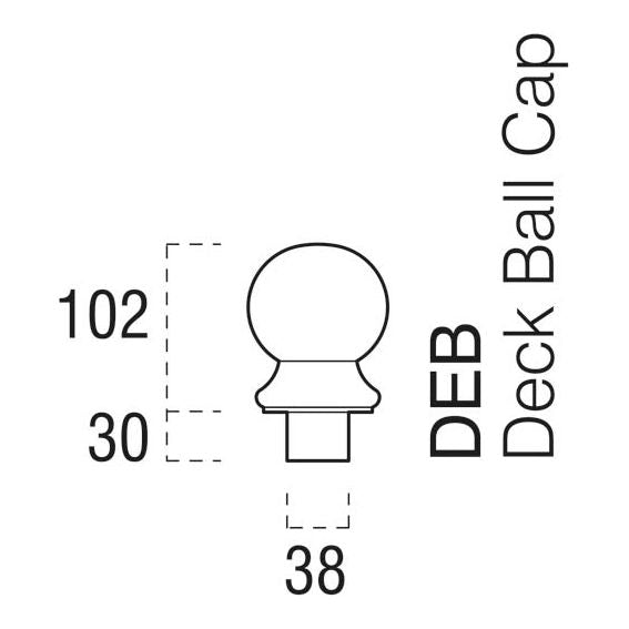 Cheshire Mouldings Decking Newel Ball Cap