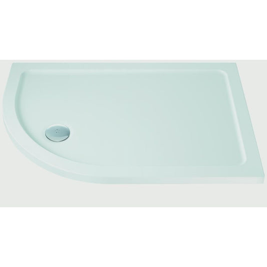 SP Low Profile Offset Quad Left Hand Stone Resin Shower Tray