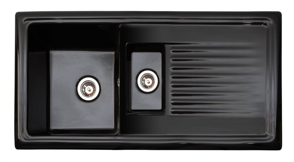 Reginox Black Ceramic Reversible Sink