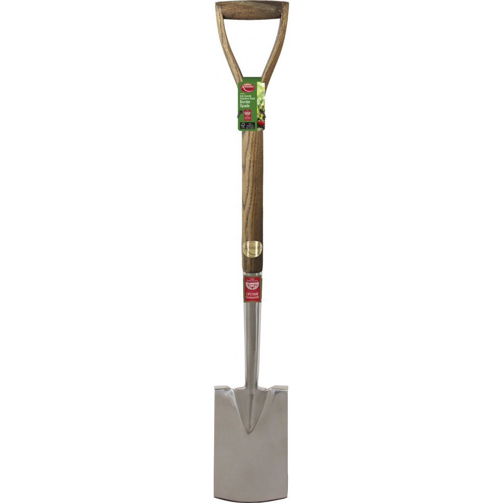 Ambassador Ash Handle Stainless Steel Border Spade