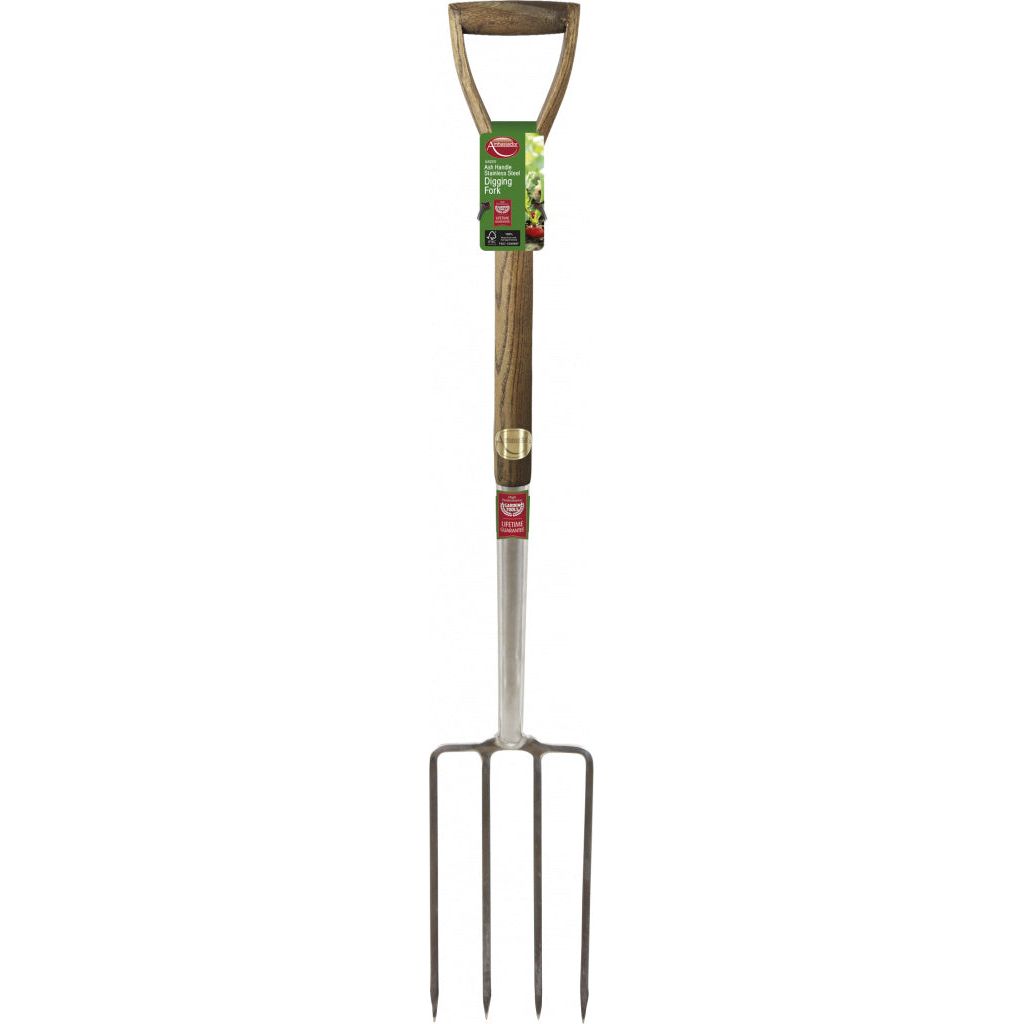 Ambassador Ash Handle Stainless Steel Digging Fork