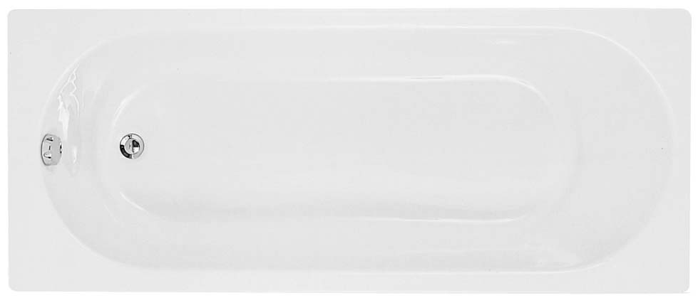 Trojan Cascade 1600x700mm Baño de un solo extremo con 2 orificios para grifo