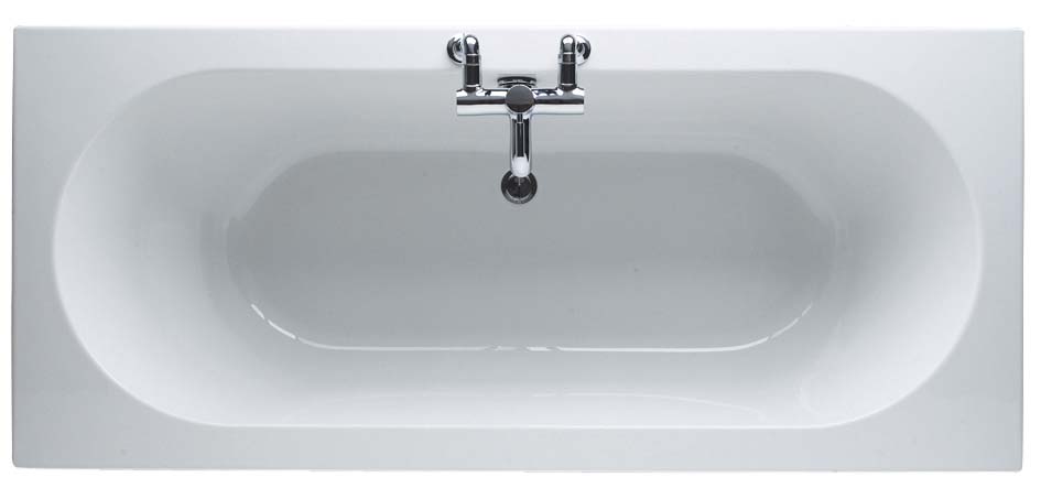 Trojan Cascade 1700 x 700mm No Tap Hole Twin End Bath White