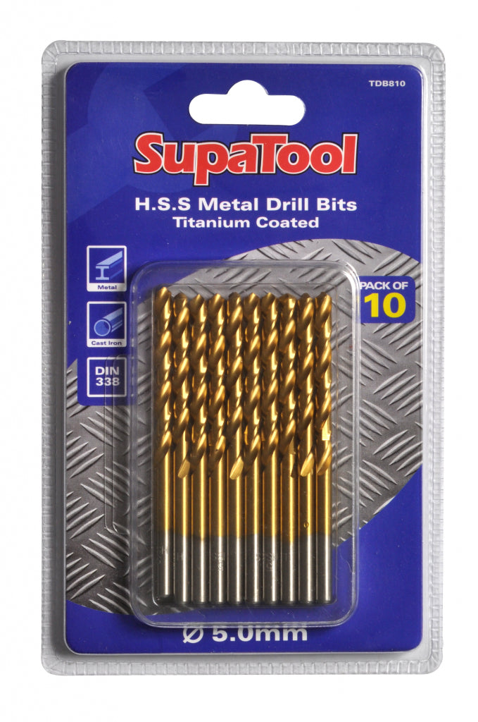 SupaTool Titanium Coated HSS Drill Bits 3x61mm