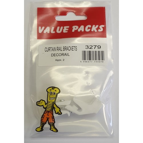 Fast Pak DECORAIL CURTAIN RAIL BRACKETS