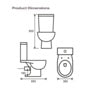 SP Pure One Box Toilet, Seat and Cistern W: 365mm H: 740mm D: 670mm