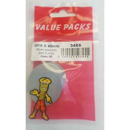 Fast Pak M10 x 1 1/2'' PENNY WASHERS ZINC