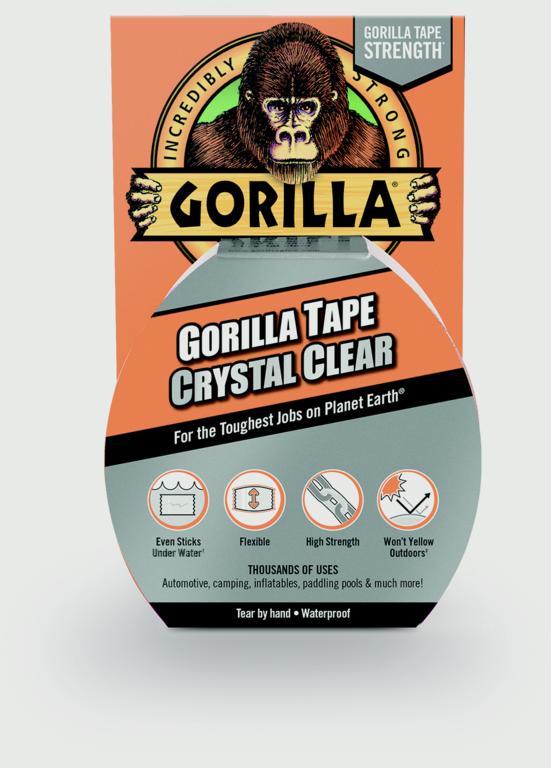 Gorilla Crystal Clear Tape 8.2m