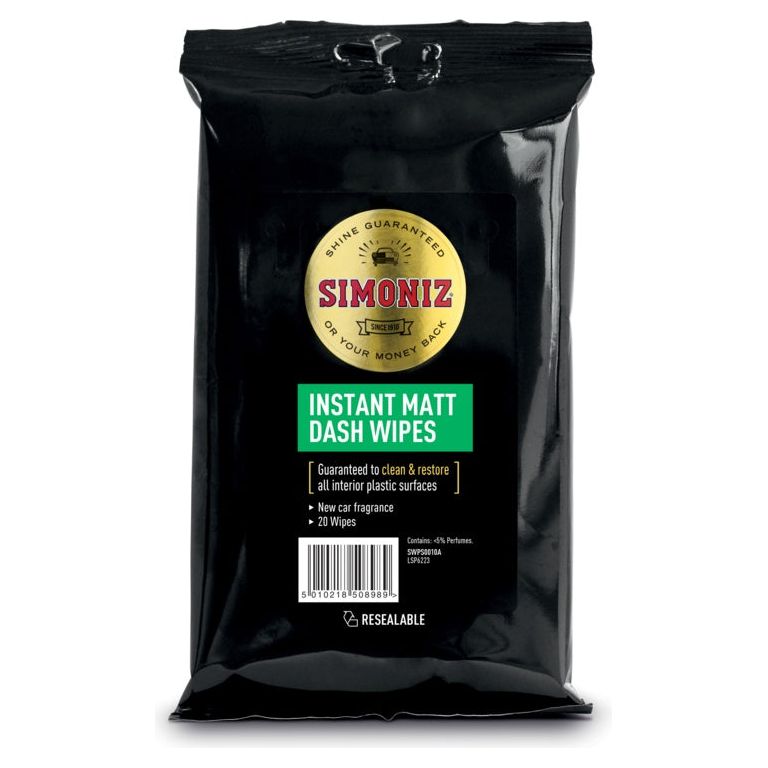 Simoniz Dashboard Wipes Matt Laminate Pack 20