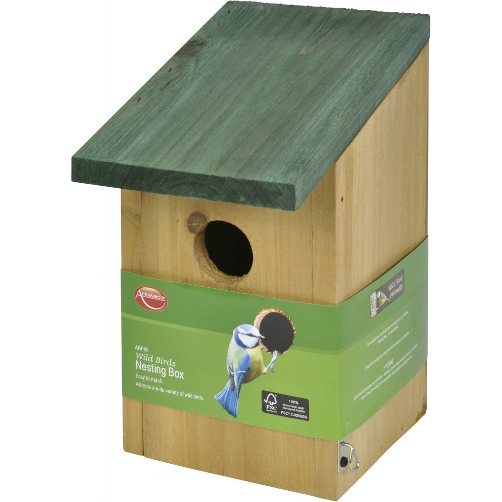 Caja nido para pájaros pequeños Ambassador de madera
