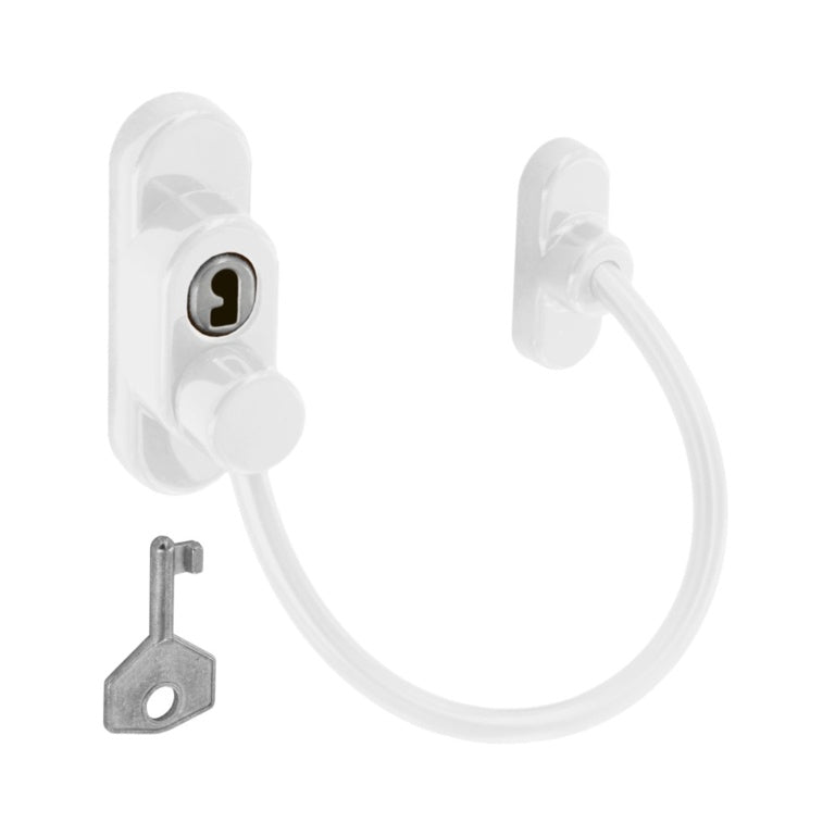 Restrictor de cable de ventana Securit blanco
