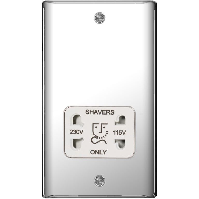 BG Chrome Shaver Socket Dual Voltage