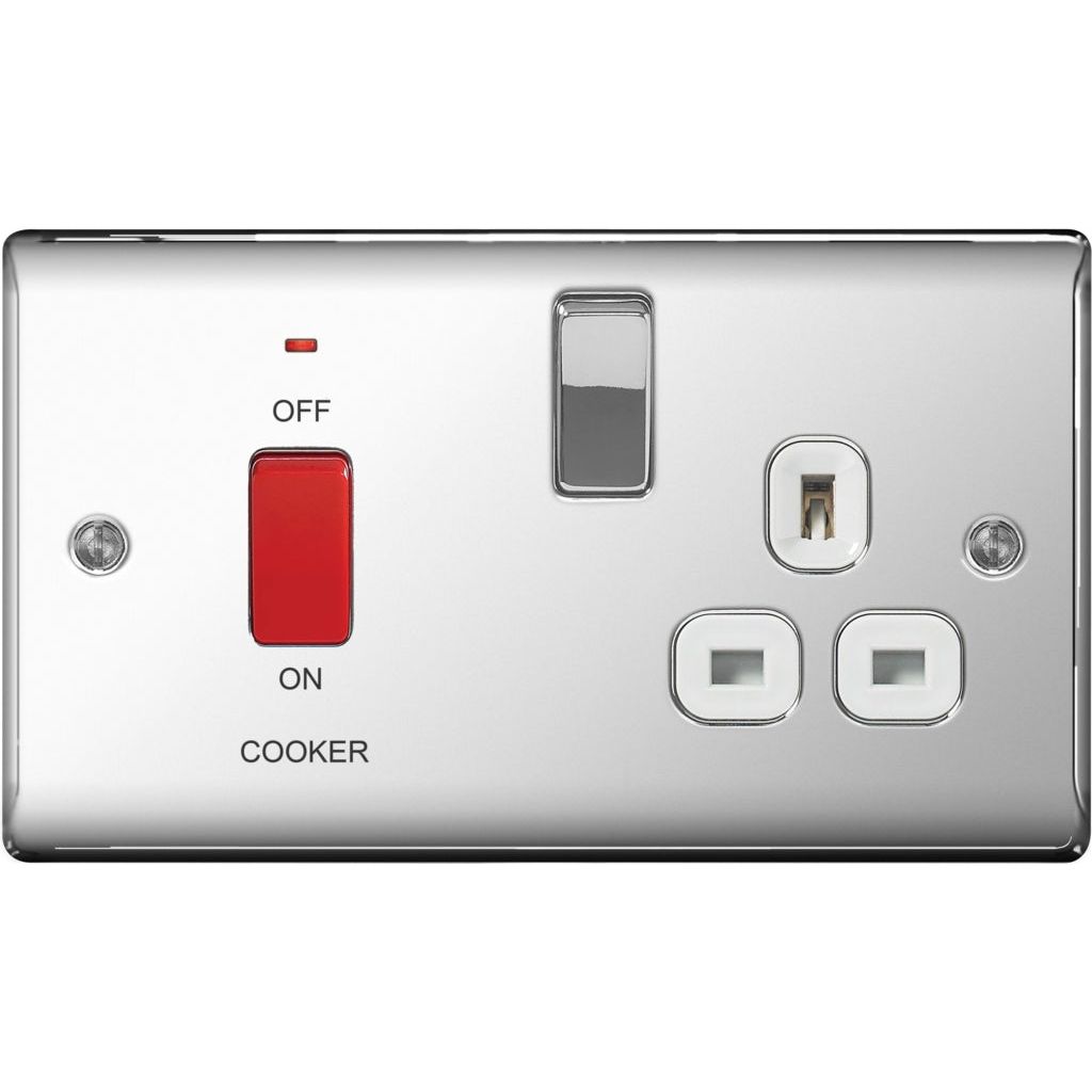 BG Polished Chrome Dp Switch 13a Socket