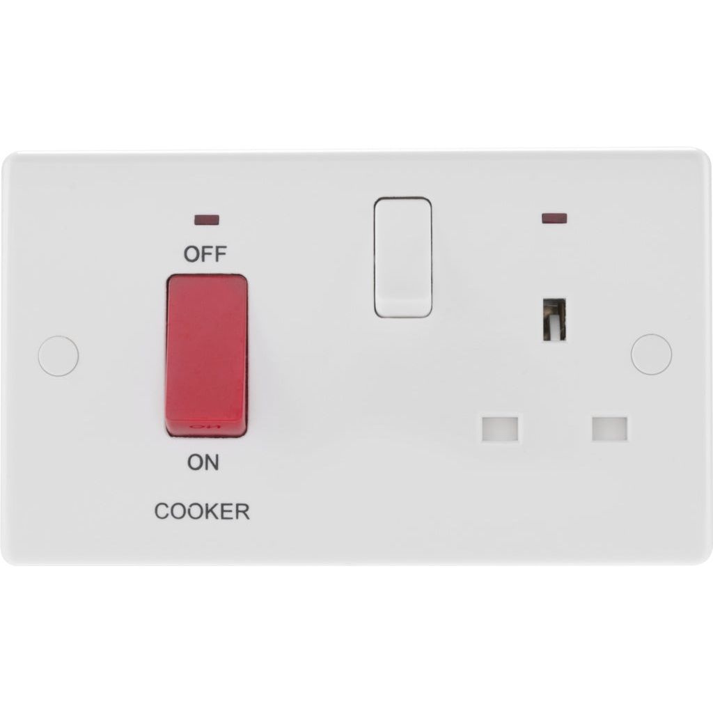 BG White Round Edge Cooker Control Unit