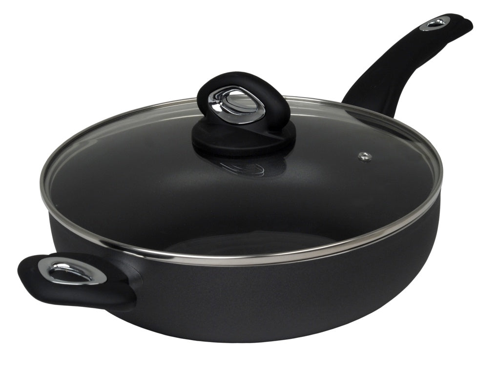 Diamond Non Stick Deep Fry Pan With Glass Lid