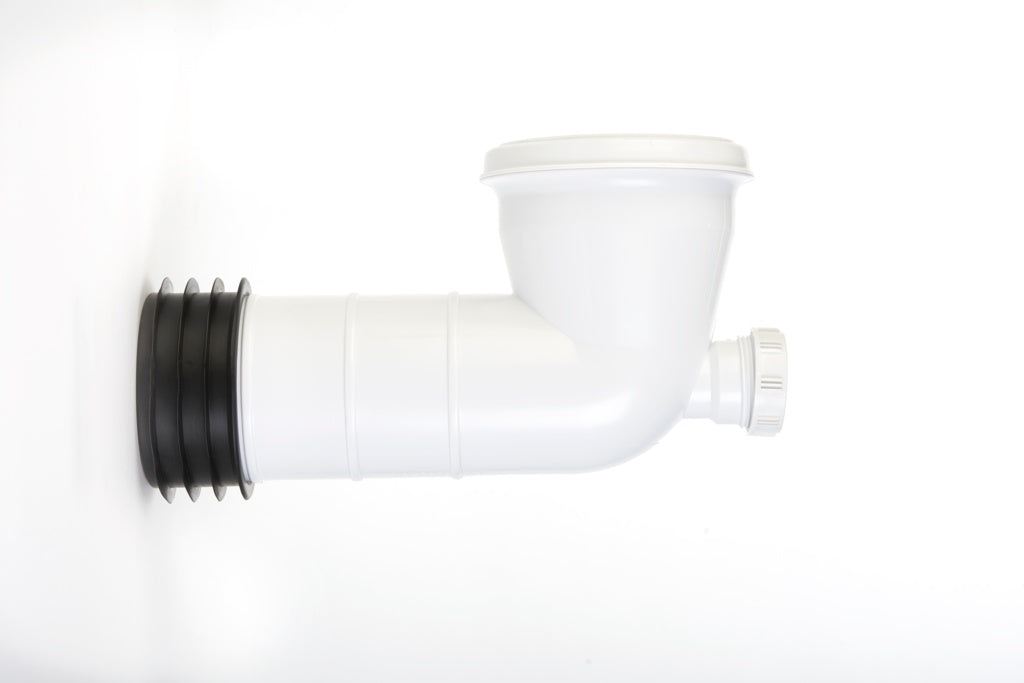 Haga un conector para inodoro con orificio de acceso y curva de 90 grados