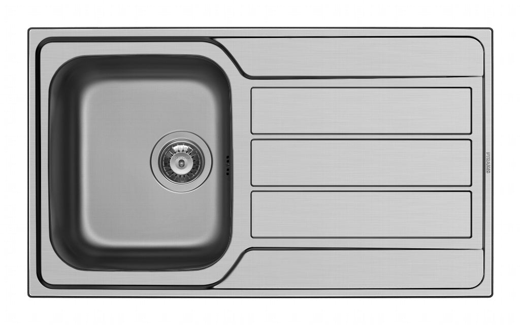 Pyramis Athena Stainless Steel Single Bowl Sink & Tap 860 x 500mm