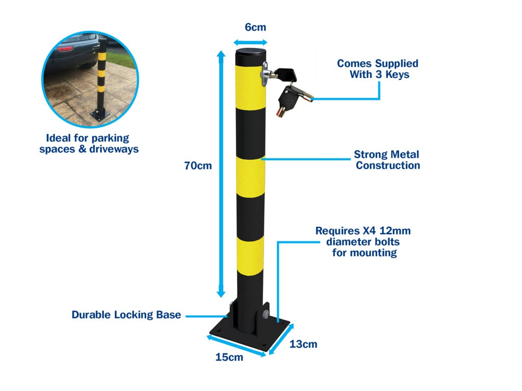 Streetwize Parking Post Round Tube