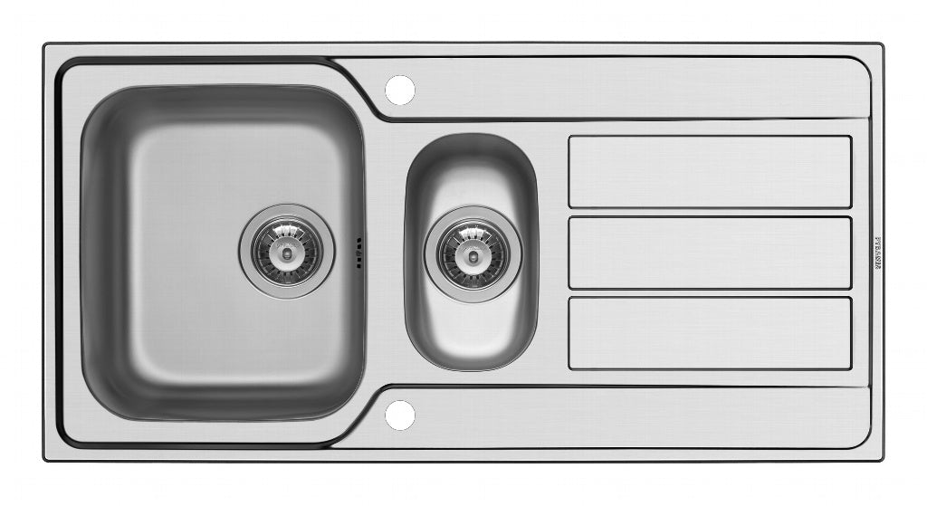 Pyramis Athena Stainless Steel 1.5 Bowl Inset Sink 1000 x 500mm