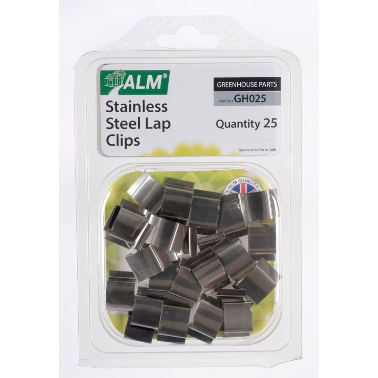 ALM Clips de solapa para acristalamiento con resortes de acero inoxidable