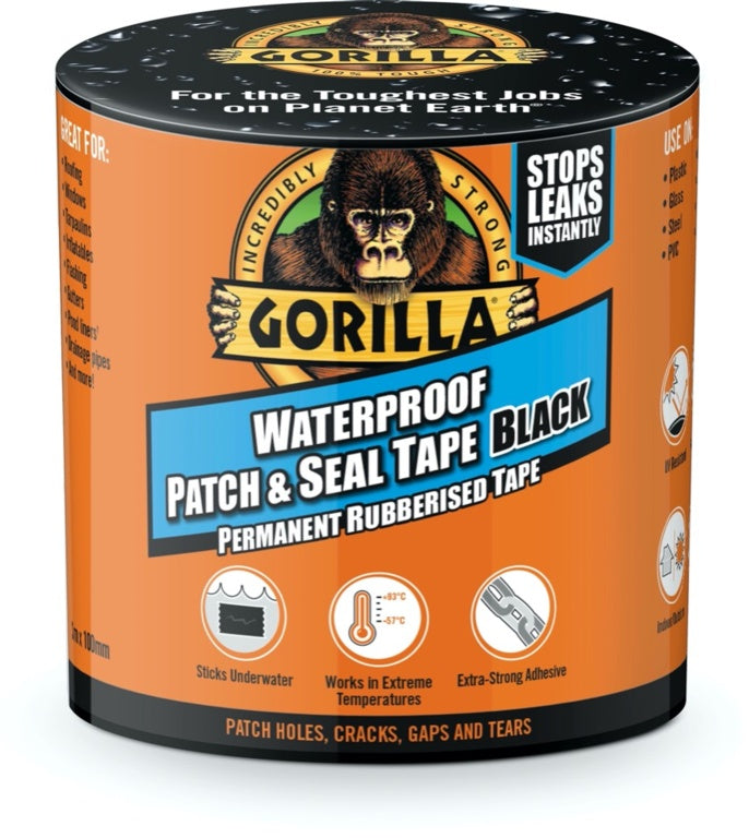 Gorilla Waterproof Patch & Seal Tape 3m Black