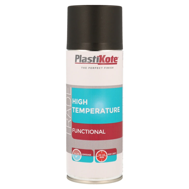 PlastiKote High Temperature Spray Paint 400ml Black