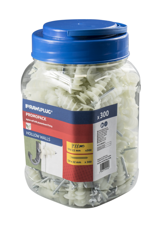 Rawlplug Nylon Self Drill Fixing Plasterboard Plug