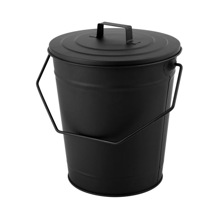 Hearth & Home Coal Bucket With Lid Black