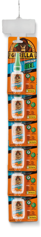 Gorilla Super Glue Gel 15g Gel 6 Piece Clip Strip