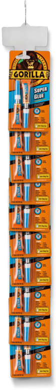 Gorilla Super Glue 2 x 3gm 10 Piece Clip Strip