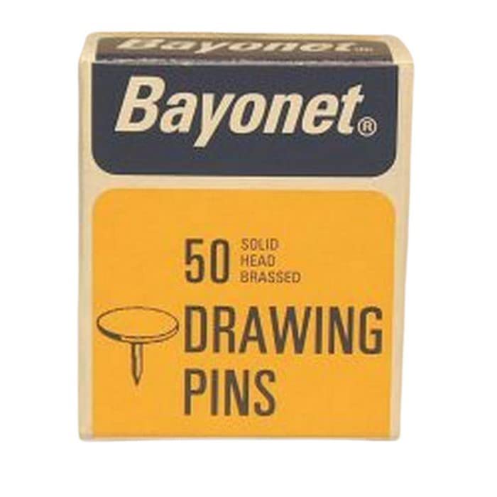 Baïonnette 50 punaises, tête pleine laitonnée 10mm