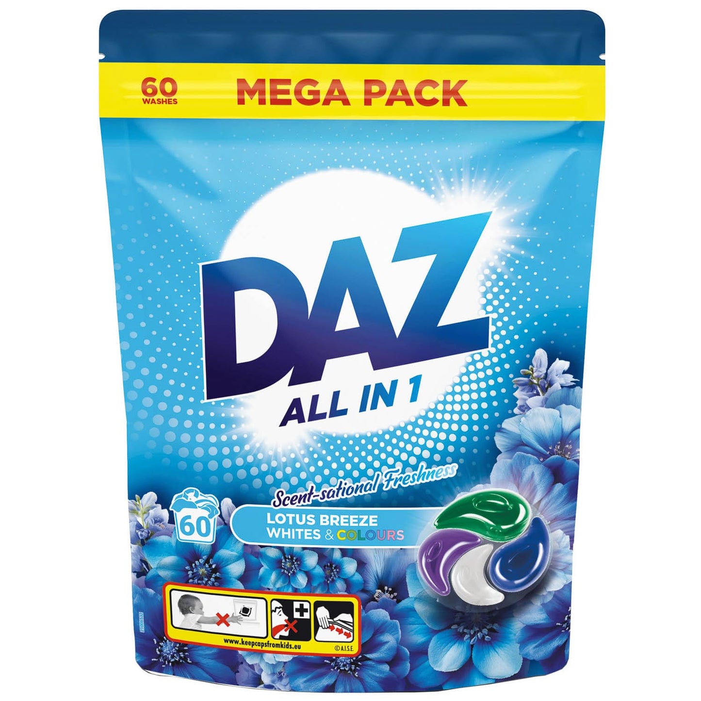 Daz Laundry Pods Lotus Breeze 60wsh