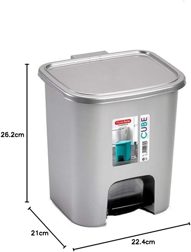 Papelera Plasticforte con Pedal 7,5L