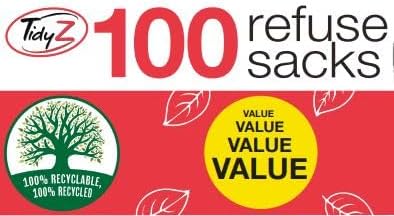 Tidyz Refuse Sacks 50l Pk100