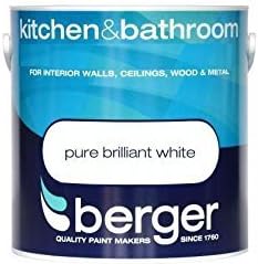 Berger Kitchen & Bathroom Matt Emulsion 2.5L Brilliant White