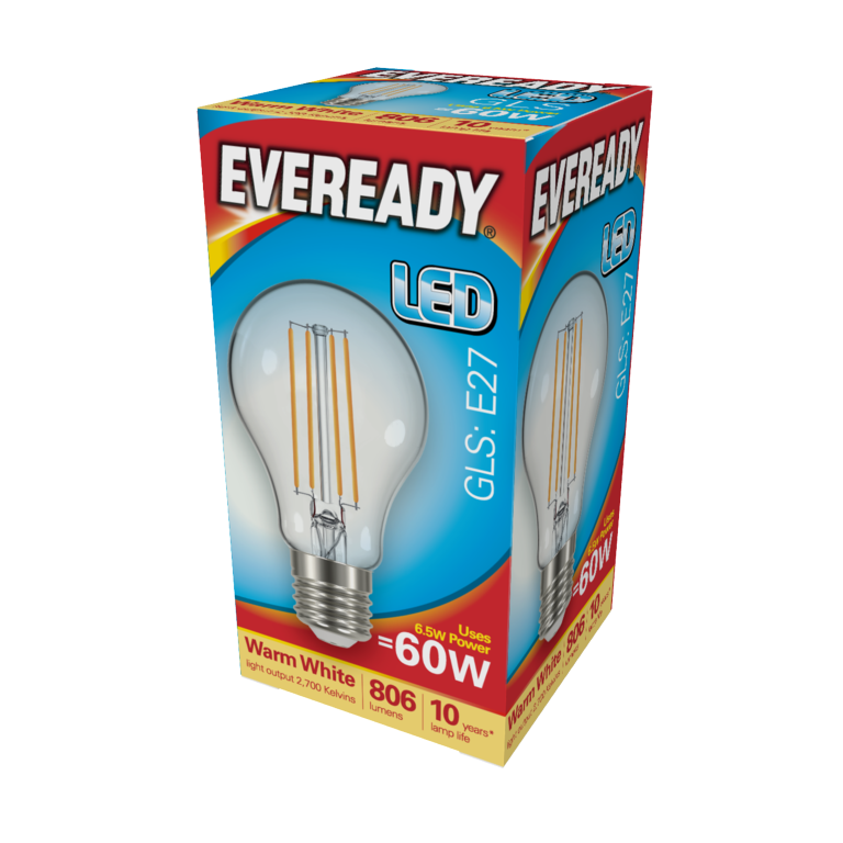 Eveready Filamento LED GLS E27 806LM ES 6.5W 27000K