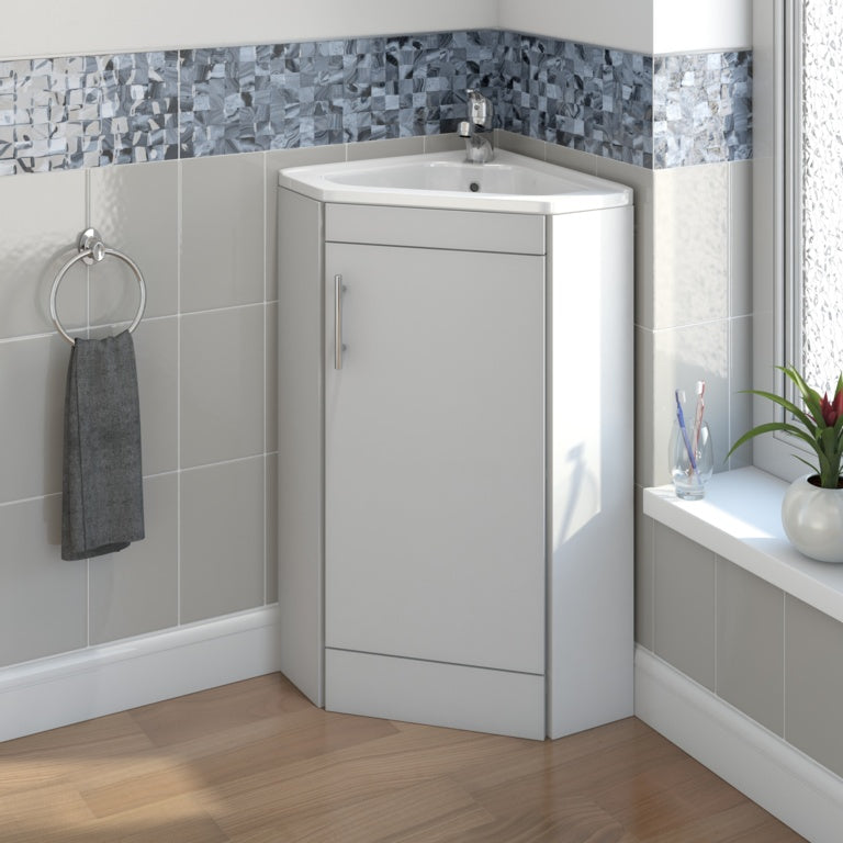 SP Rydal Freestanding White Corner Vanity Unit 800mm